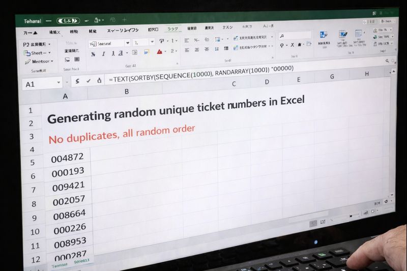 大阪 管理用チケット 可変QR用Excel/CSVデータ作成イメージ